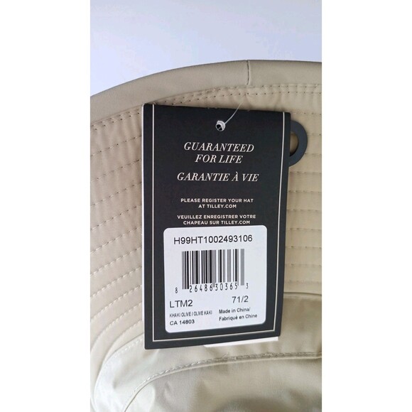 Tilley Airflo LTM2 Hat Size 7 1/2 Khaki Olive  UPF 50+ Mesh Vent Unisex New - Picture 8 of 11
